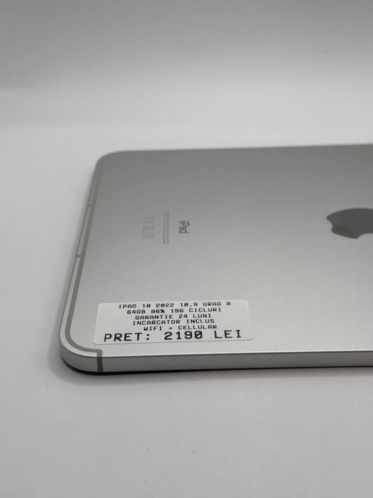 Ipad 10 2023 10.9 wifi + cellular 64GB 96% Garantie Rate - zonemag.ro
