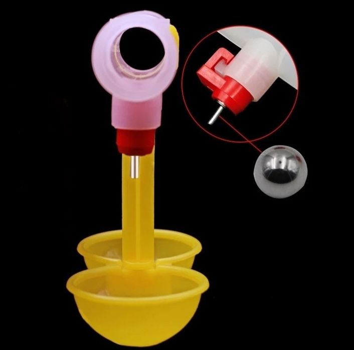 Двойной ниппельная поилка для цыплят кур бройлер несушка