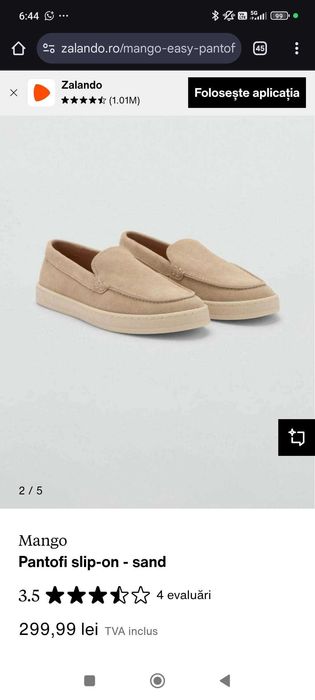 Mocasini/loafers bărbați, piele întoarsă, Mango MAN