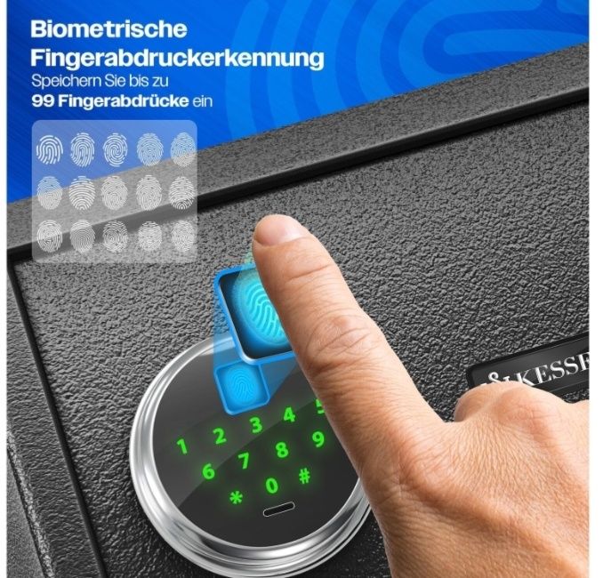 Seif electric cu amprenta