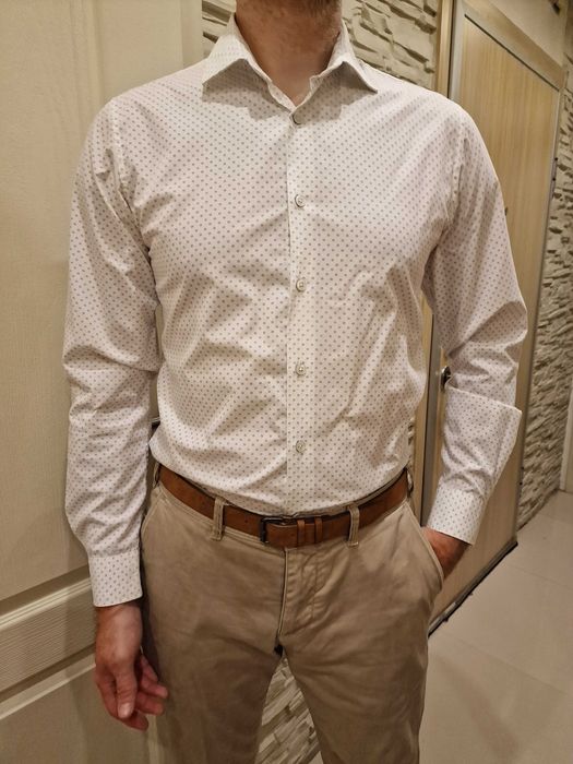 Мъжка риза с дълъг ръкав, Slim Fit