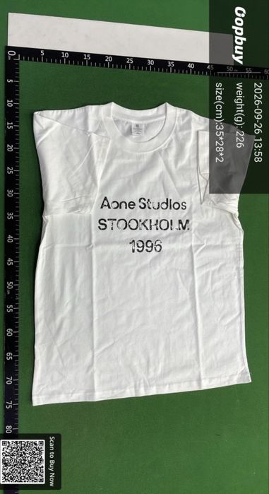 Tricou Acne Stidios alb