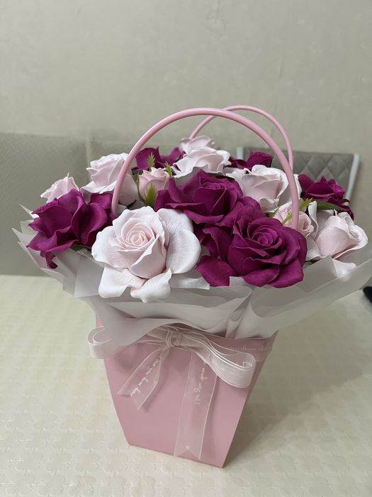 букеты из мыльных роз