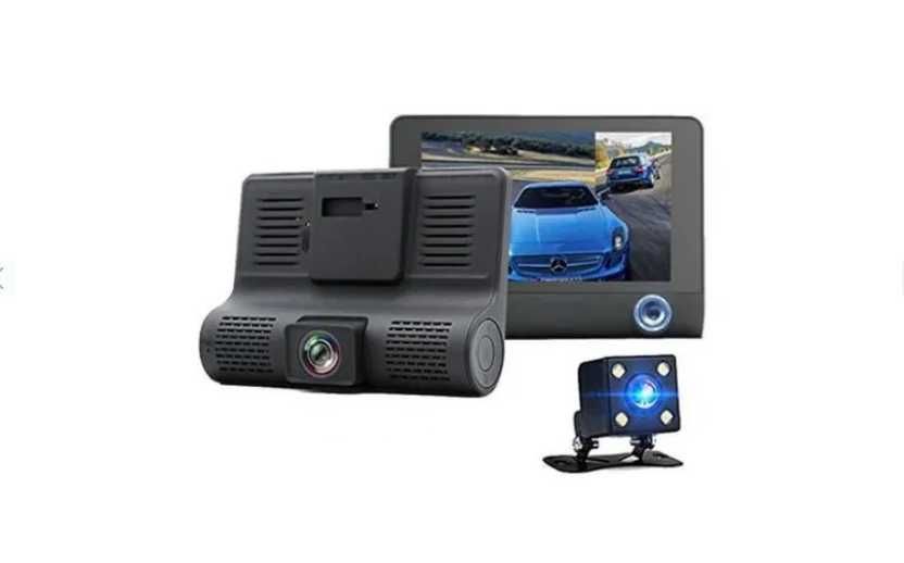 Camera auto video tripla display 4" inch Full HD