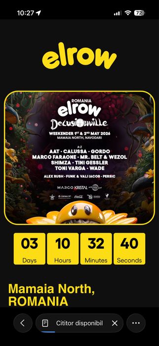 Vand bilete Elrow 1-2 Mai