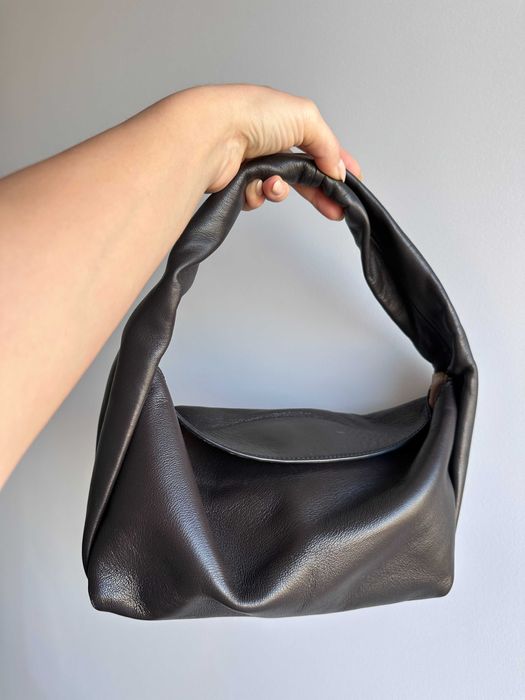 Geanta piele naturala Massimo Dutti maro