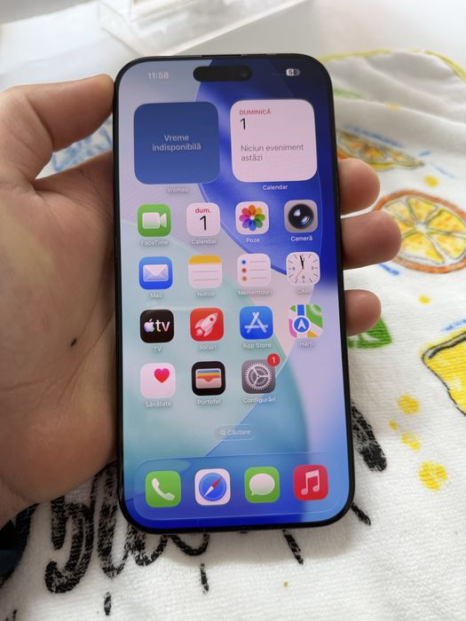 iPhone 16 PRO MAX 256 GB negru 100% bateria