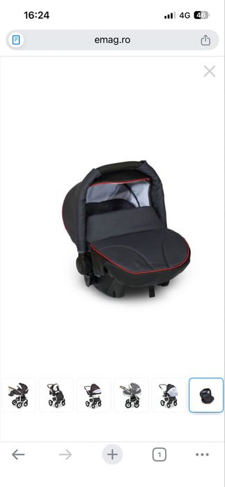 Carucior 3 in 1 Ride Dark Grey,Krausman