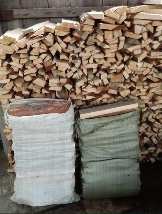 Дрова в мешках по 800 тг