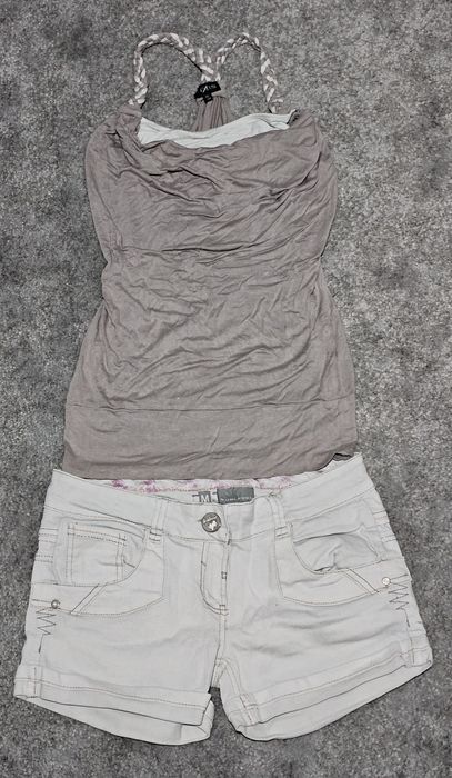 Top cu bretele No Excuse +Pantaloni scurti Bumbac