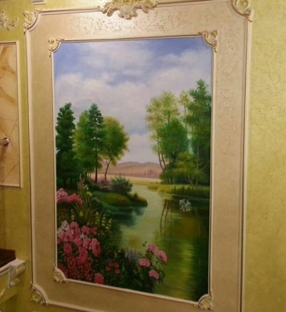 Художник. Роспись стен. Мурал.