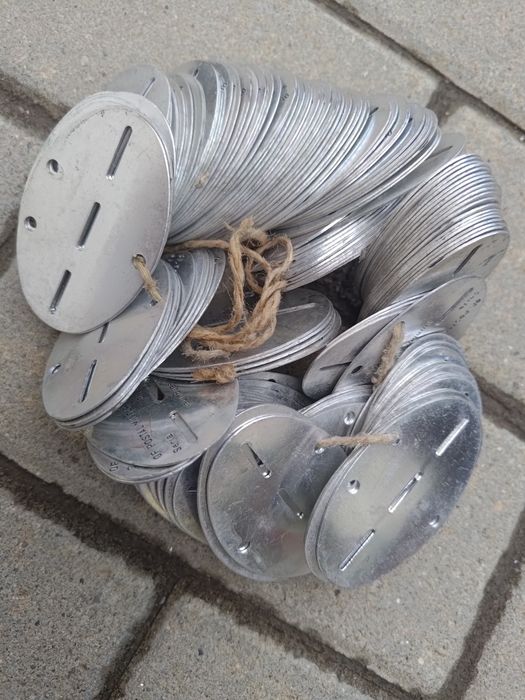 Tag plăcută identificare militari vechi.  Plăcută militara aluminiu
