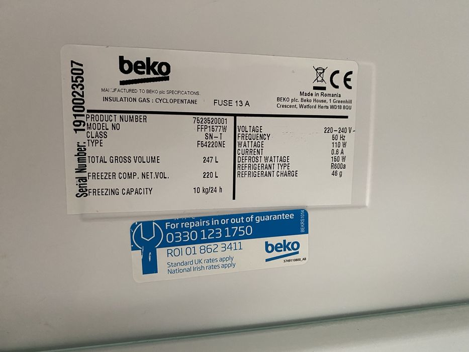 Фризер beko свободностоящ