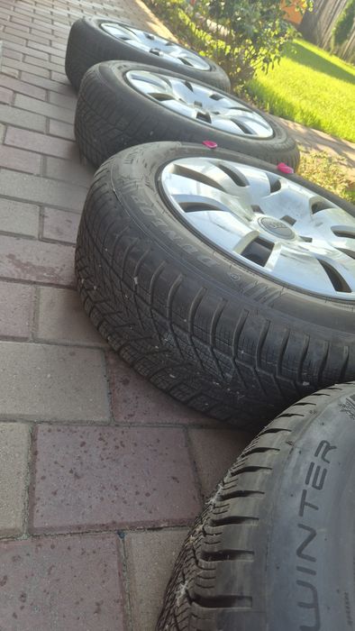 Anvelope Iarna Dunlop 205/60/16 + jante si capace Audi A4