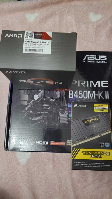 Kit Upgrade: Ryzen 7 5800X + ASUS B450 + 16GB DDR4 corsair 3200