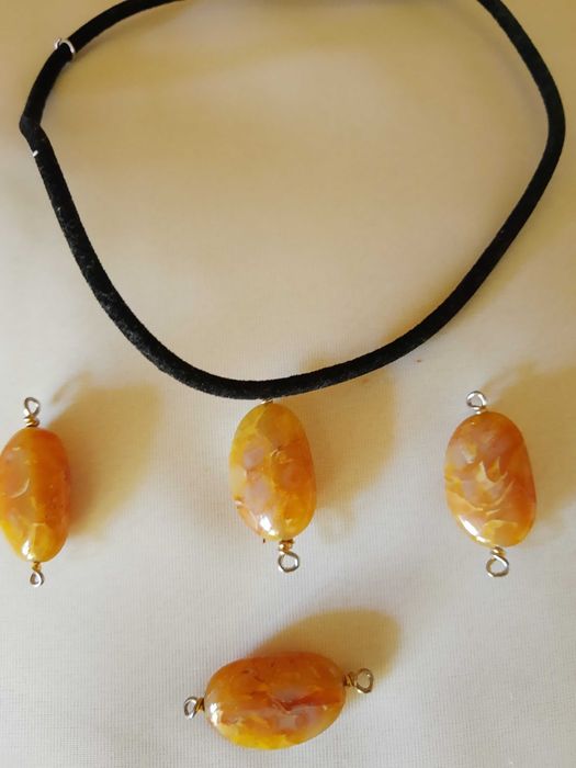 Кехлибар,старинен,естествени камъни,комплект,Уникален,неповторим