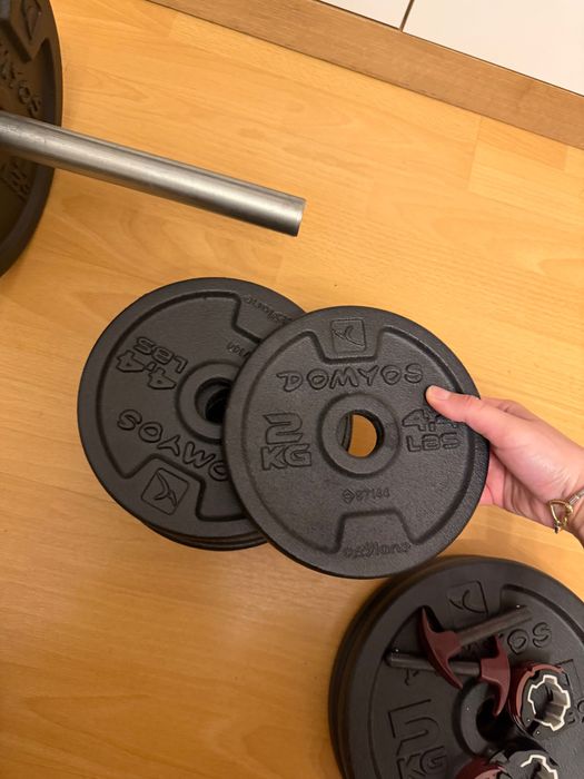 set de greutăți cu bancă pliabilă