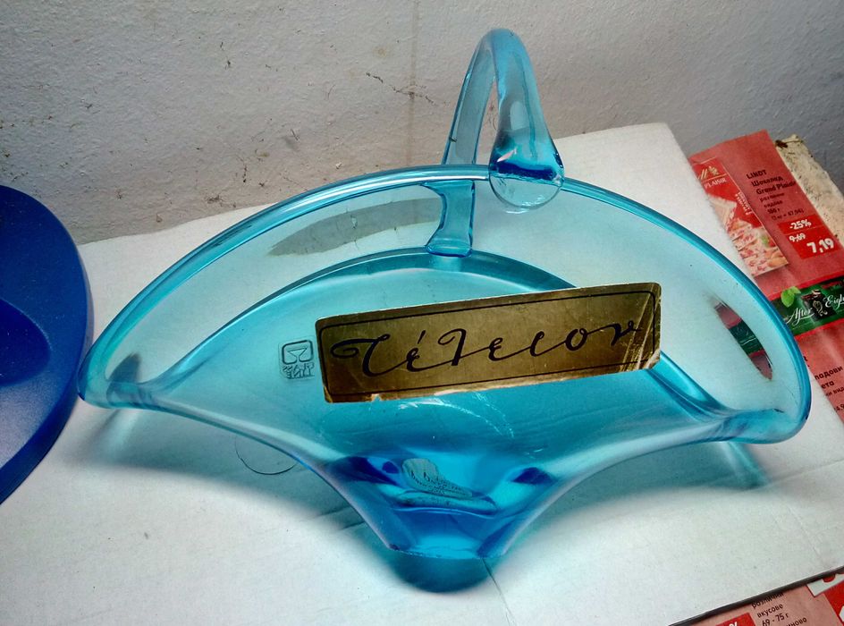 Стара Бонбониера Венециански Оловен Кристал МУРАНО Ръчна Работа