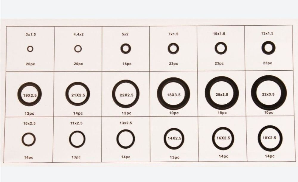Комплект Гумени Зелени О-пръстени Уплътнения Уплътнителен пръстен 279
