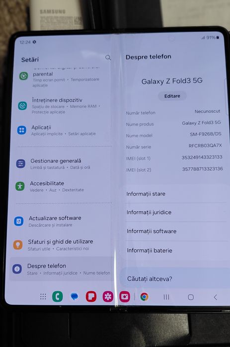 Samsung Galaxy Z Fold 3 , 256gb