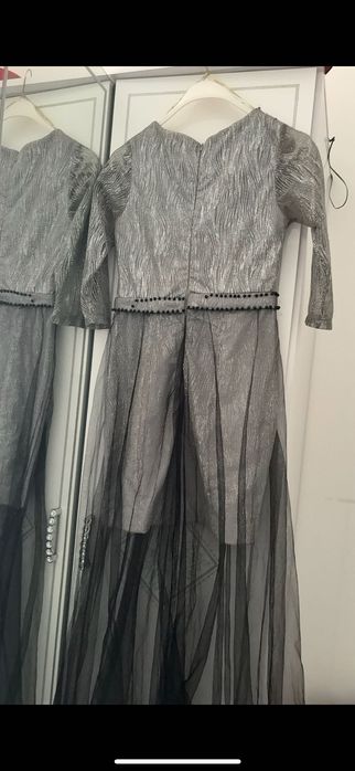 Рокля с шапка и брокат