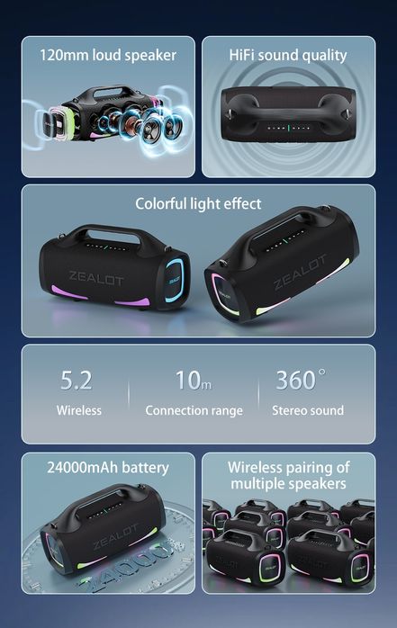 Преносима колона Zealot S79 , 100w