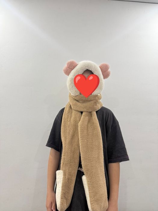 Тёплая Тедди шапка