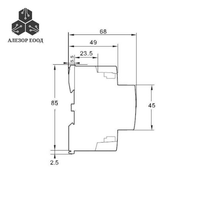 Четириполюсен, модулен контактор TXCH8-63M 230 VAC 63 A 4xNO,20200275