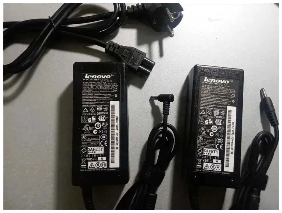 на Lenovo с тонким разъёмом зарядка блок питания