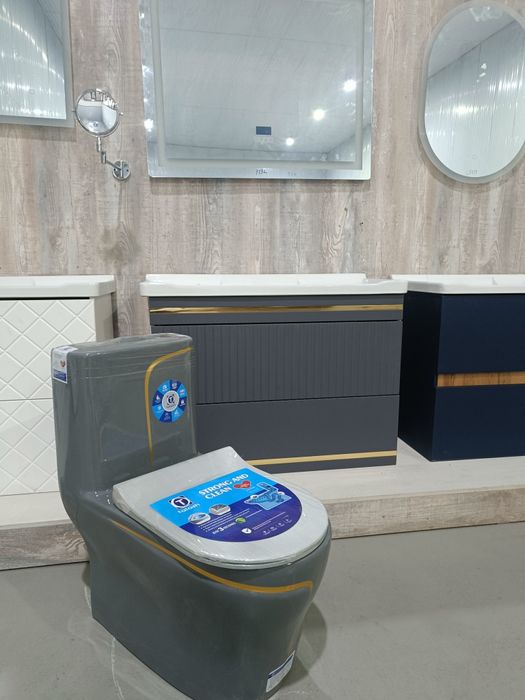 Тумба унитаз зеркало комплект