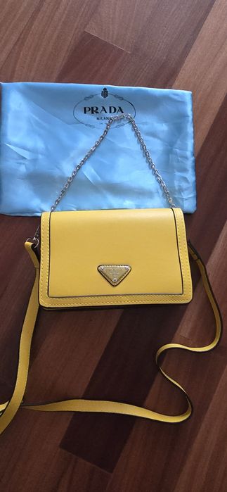 Prada geanta piele, galbena