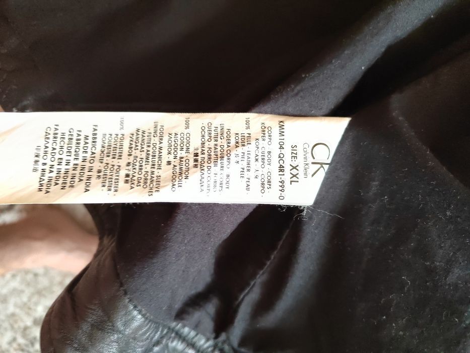 Мъжко кожено яке от естествена кожа - CALVIN KLEIN - XL - 110 euro