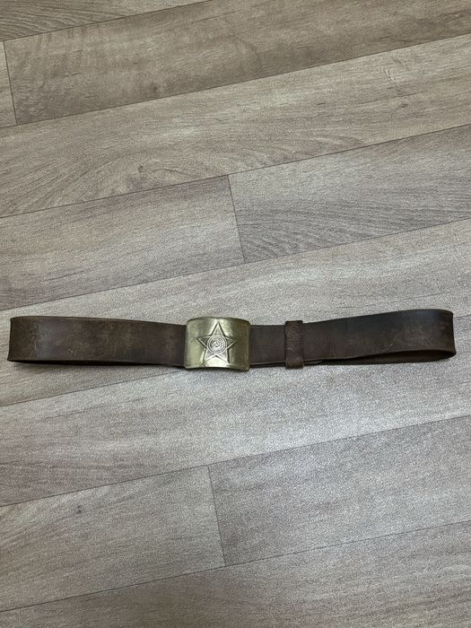 Солдатский  ремень  кожанный