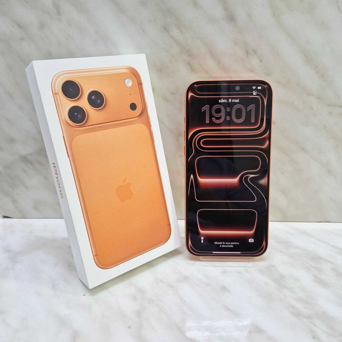 Apple iPhone 17 Pro Max, Cosmic Orange, 256GB 5G, 100% baterie - Zeus Amanet Militari 37288