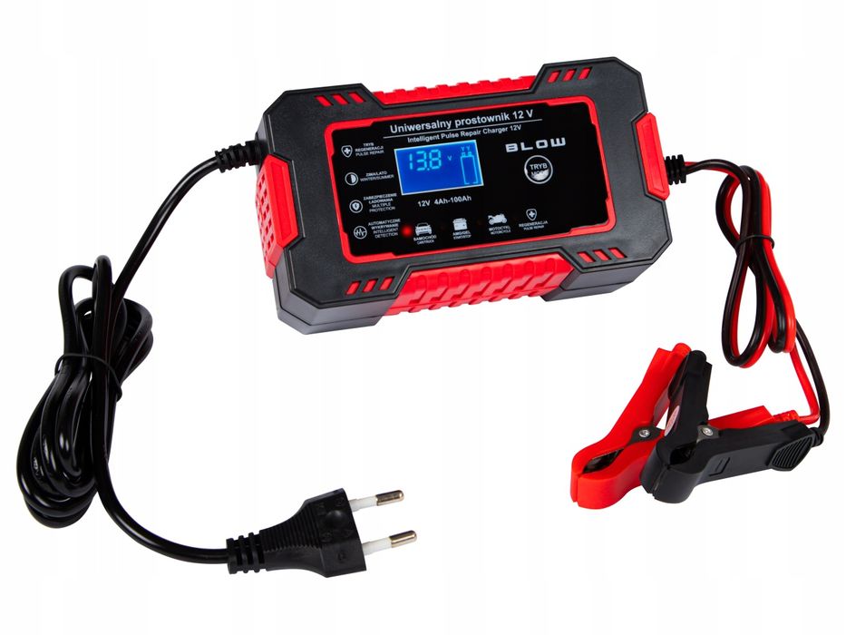 Зарядно устройство за кола , 12V 6A, LCD дисплей, режим на ремонт,