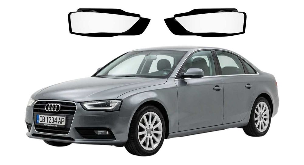 Стъкла за фар Audi A4 B8 2008-2013 Преди фейс, Капаци/стъкла за фар A4 B8 Audi