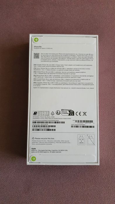 iPhone 16e Black, sigilat, 128 GB