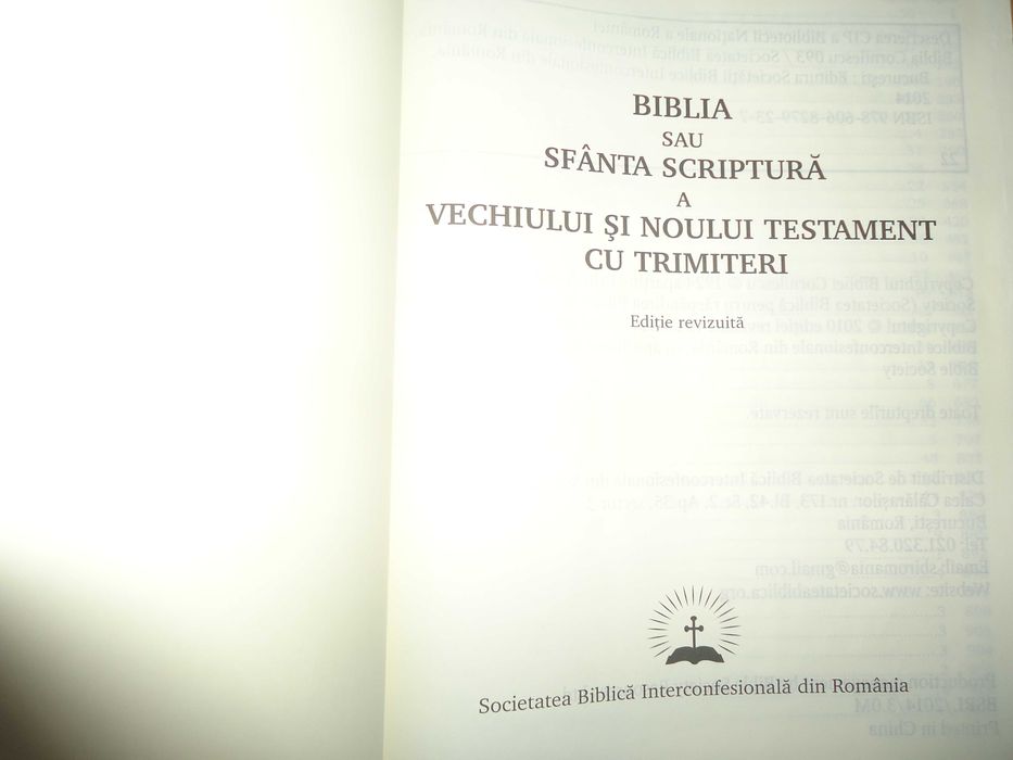 Biblie Sfanta Scriptura cu trimiteri, Dumitru Cornilescu, noua!