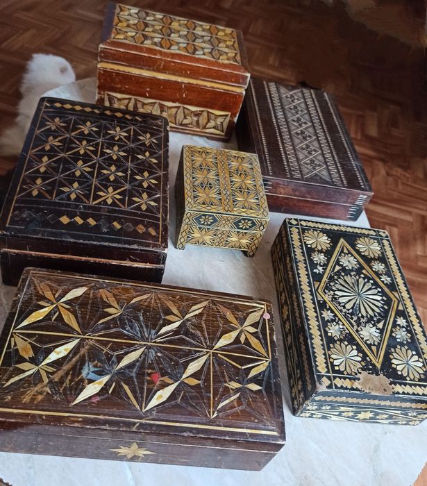 Набор шкатулок из дерева 6 штук