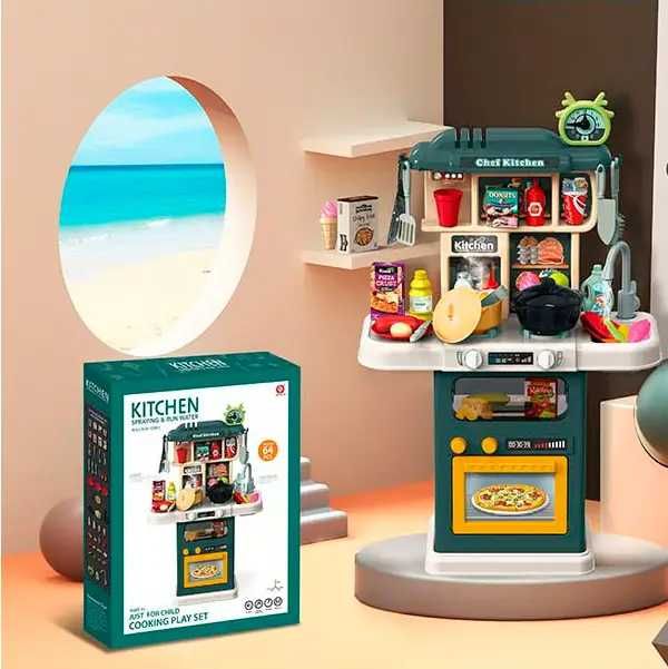 Кухня Little Chef с пара и течаща вода 64 части