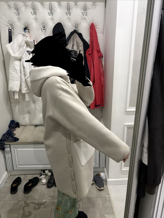 Двусторонняя дубленка пальто