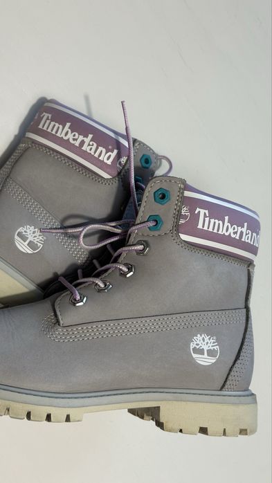 Timberland 6-inch Premium waterproof boots in grey nubuck