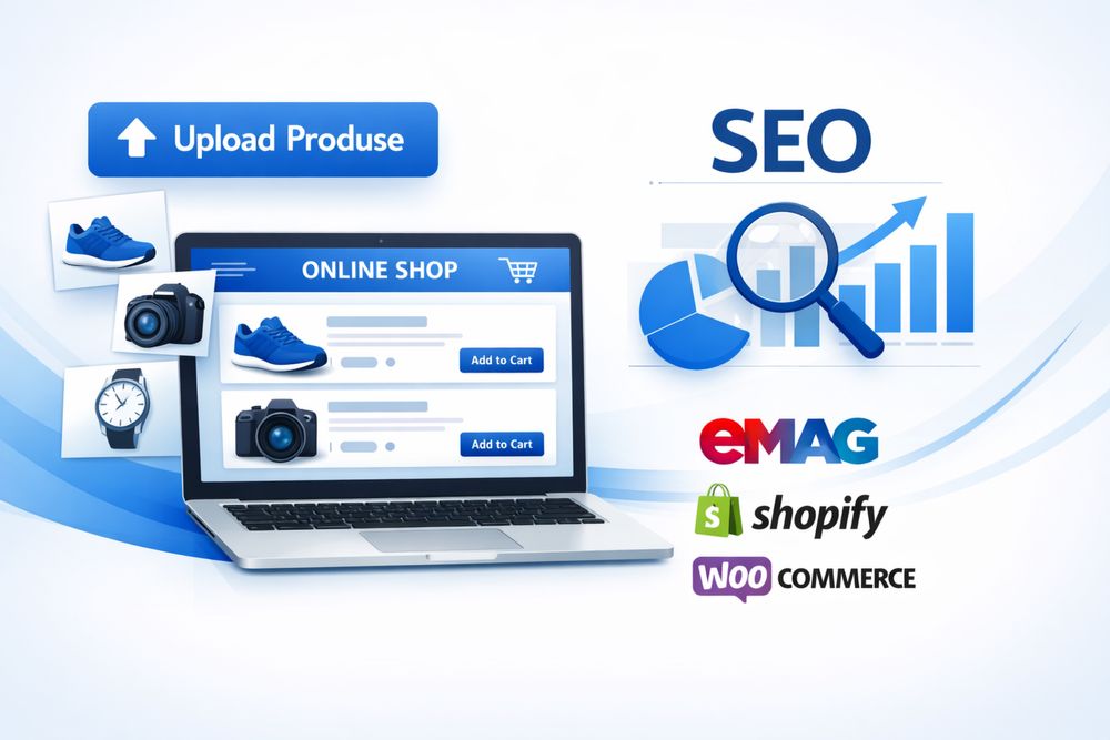 Administrare Magazin Online. eMAG, Shopify, WooCommerce, Magento