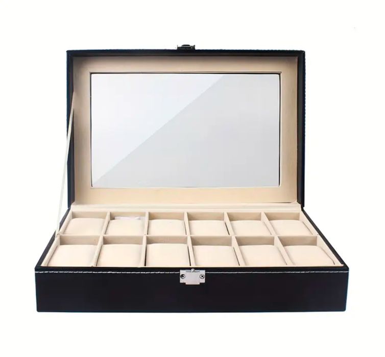 Чисто нова кожена кутия за 10 часовника