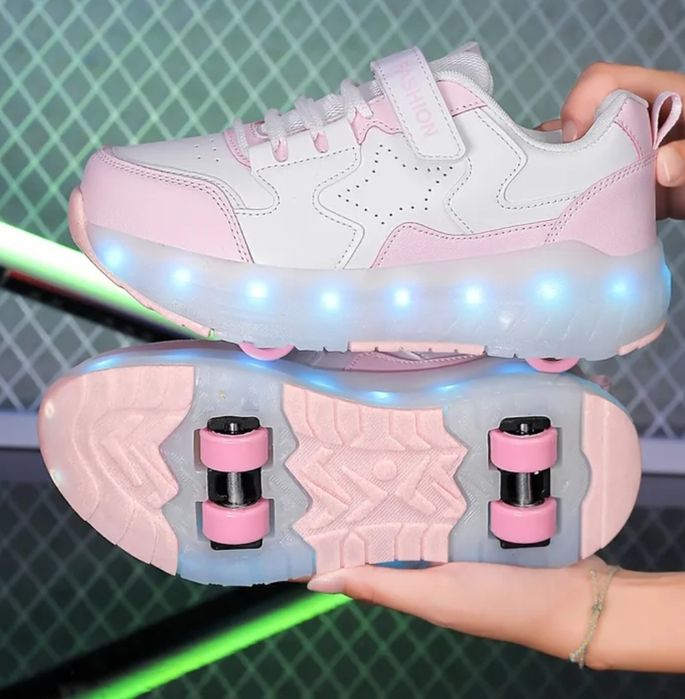 Светещи маратонки с колелца