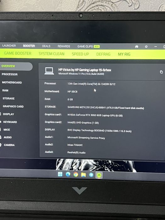 Igravoy noutbuk HP VICTUS