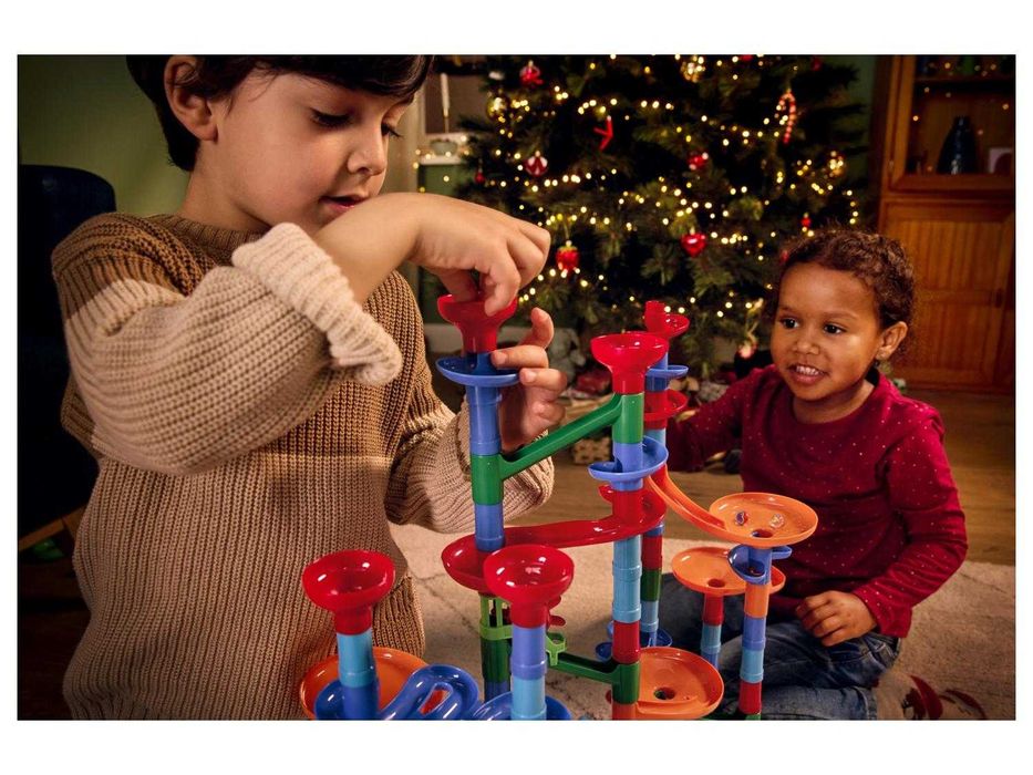 Голяма Детска писта с топчета 120 части и 20 стъклени топки