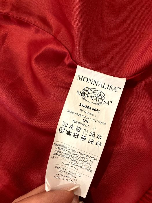 Детско палто на MONNALISA размер 12месеца