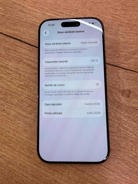 Apple iPhone 17 Pro 256GB | Baterie 100% 34 Cicluri | Garanție 24 Luni