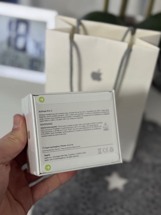 Caști AirPods Pro 3 Calitate TOP | Sigilate+Apple Bag | ANC Activ